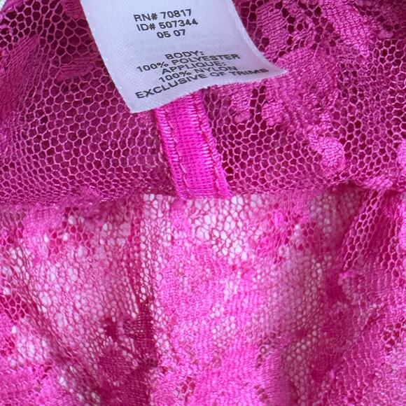 Victoria’s Secret Very Sexy Y2K Pink Lace Chemise Mini Slip Dress Women’s Medium - Picture 10 of 11